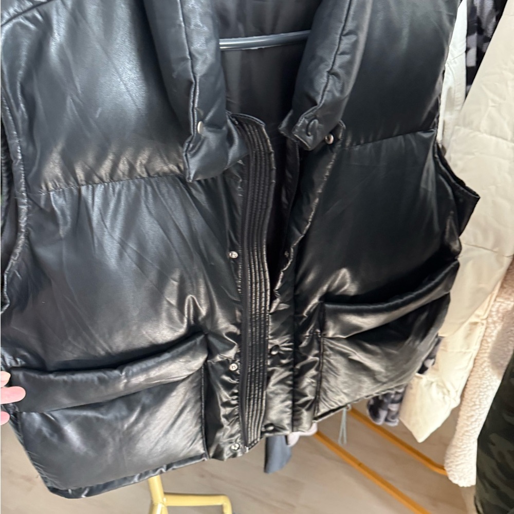 Sleek Black Quilted Vest for Women
